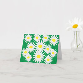 Happy Yellow and White Daises Karte