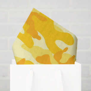 Happy Yellow Camouflage Happy Gift Wrap Tissue Seidenpapier