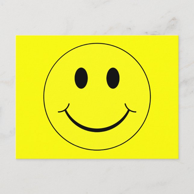 Happy Yellow Face Postkarte (Vorderseite)