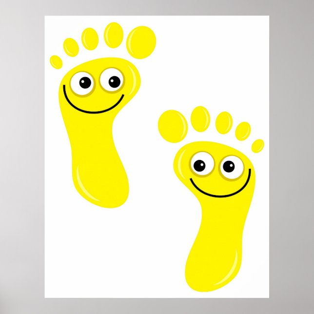Happy Yellow Feet Poster (Vorne)