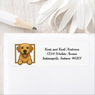 Happy Yellow Labrador Retriever Rücksendeadresse