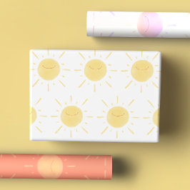 Happy Yellow, Pink & Orange Sunshine Niedlich Sun Geschenkpapier Set