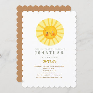 Happy Yellow Sunshine - Einladung zum Geburtstag