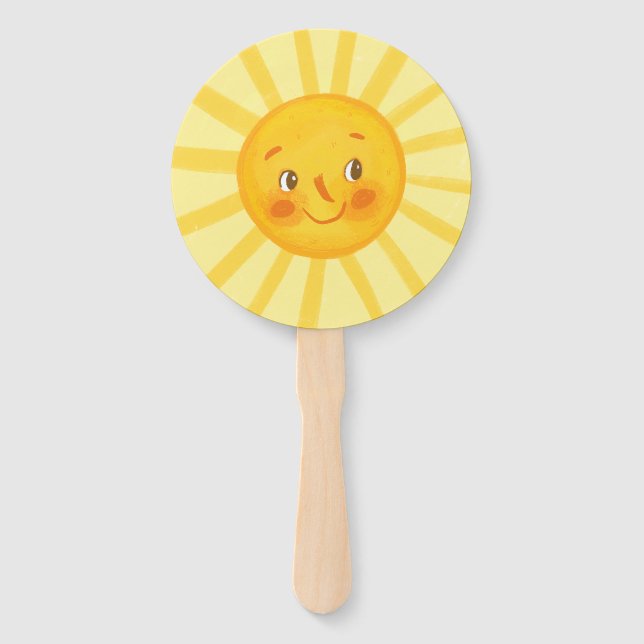 Happy Yellow Sunshine Fächer (Vorderseite)