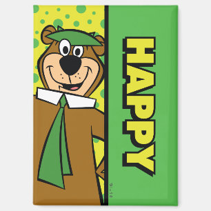 Happy Yogi Bear Magnet