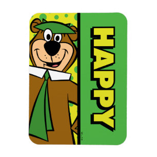 Happy Yogi Bear Magnet