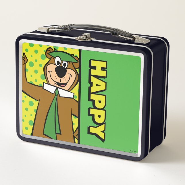 Happy Yogi Bear Metall Brotdose (Vorderseite)