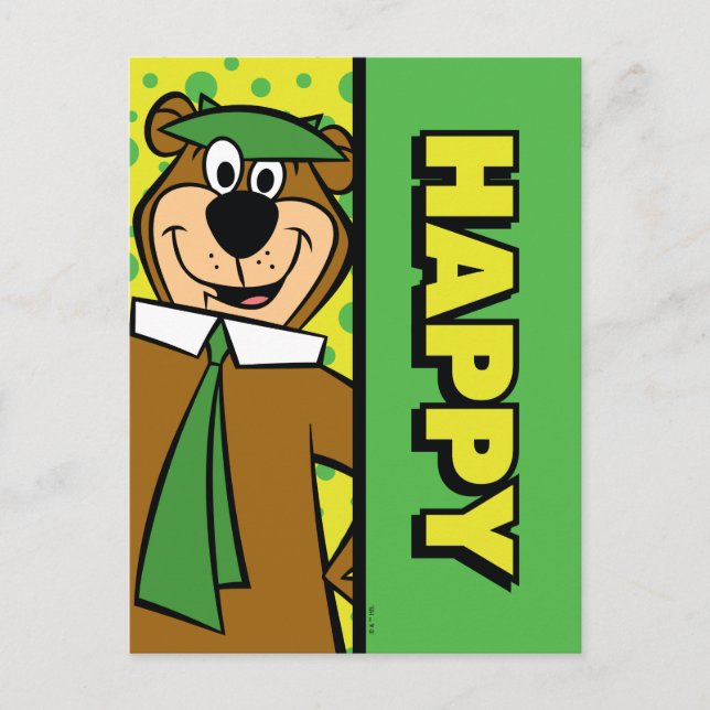 Happy Yogi Bear Postkarte (Vorderseite)