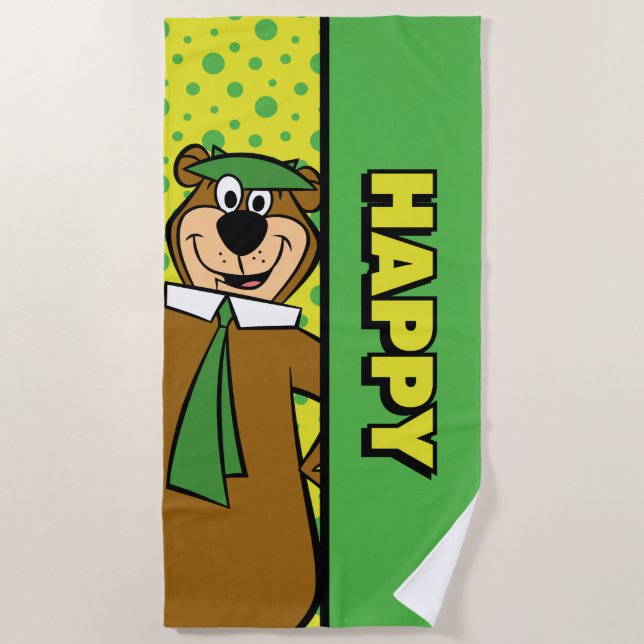Happy Yogi Bear Strandtuch (Vorderseite)
