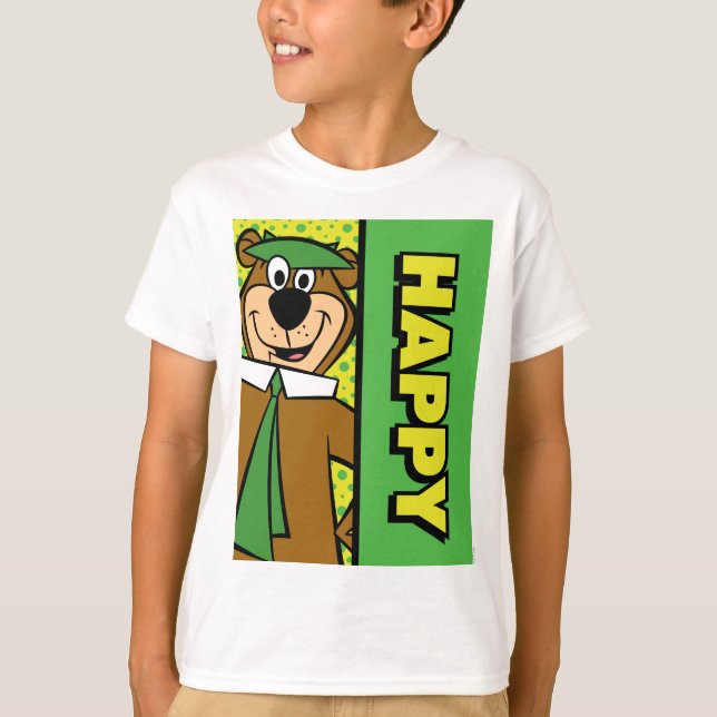 Happy Yogi Bear T-Shirt (Vorderseite)