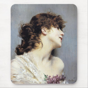 Happy Young Women (von Giovanni Boldini) Mousepad