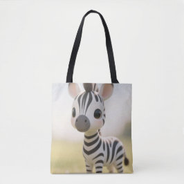 Happy Zebra Tote Bag