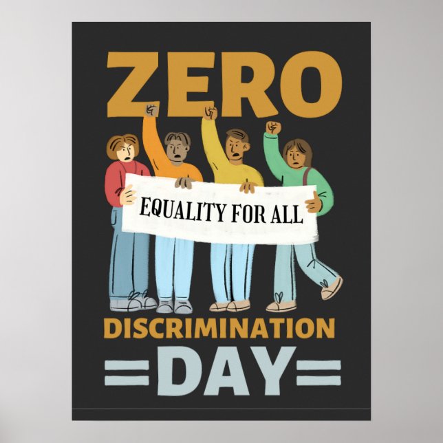 Happy Zero Discrimination Day, Gender Equality Poster (Vorne)