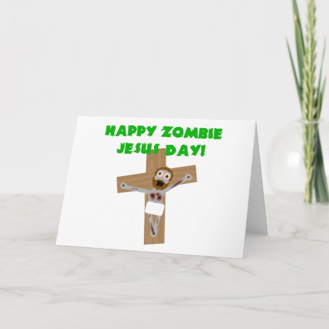 Happy Zombie Jesus Day Feiertagskarte (Vorderseite)