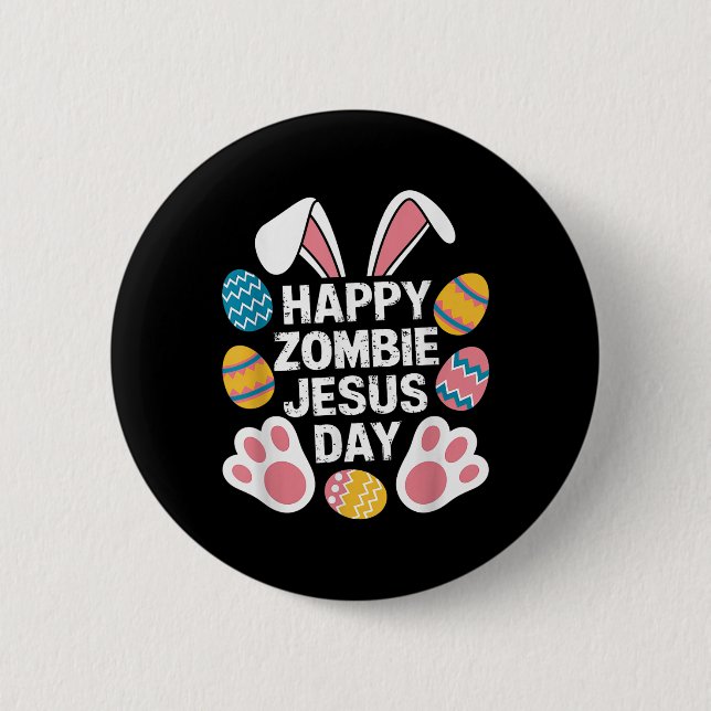 Happy Zombie Jesus Day Oster Zombie Button (Vorderseite)