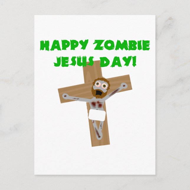 Happy Zombie Jesus Day Postkarte (Vorderseite)