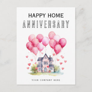Happy Zuhause Anniversary Balloons Hört Realty Postkarte