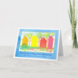 Happy Zuhause Anniversary from Realtor Houses Karte