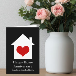 Happy Zuhause Anniversary Real Anwesen House Herz Karte