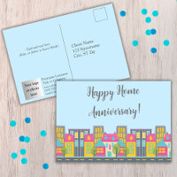 Happy Zuhause Anniversary Realtor Postcard mit Fot