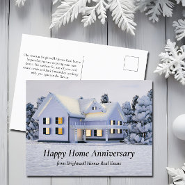 Happy Zuhause Anniversary Winter Zuhause Snow on T Postkarte