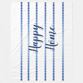 Happy Zuhause Blue Stripes Fleece Blanket