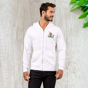 Happy Zuhause Colorful House und Strichmännchen Hoodie