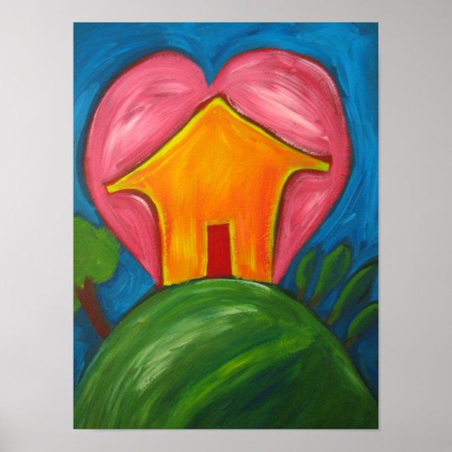 Happy Zuhause Print Poster (Vorne)