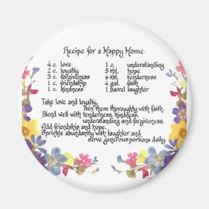 Happy Zuhause Recipe Magnet