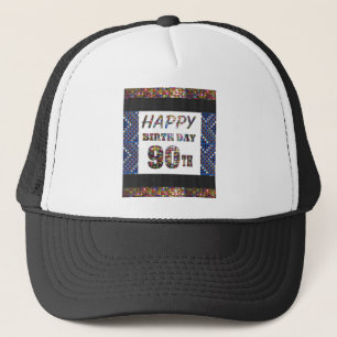 happybirthday alles Gute zum Geburtstag 90 neunzig Truckerkappe