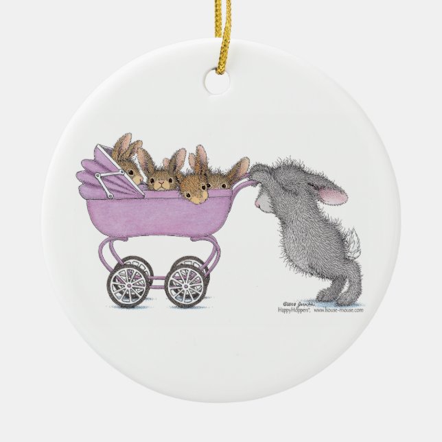 HappyHoppers® Verzierung Keramik Ornament (Vorne)