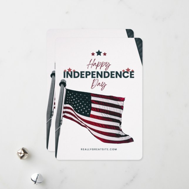 #HappyIndependenceDayFlatHolidayCard Feiertagskarte (Vorderseite/Rückseite Beispiel)