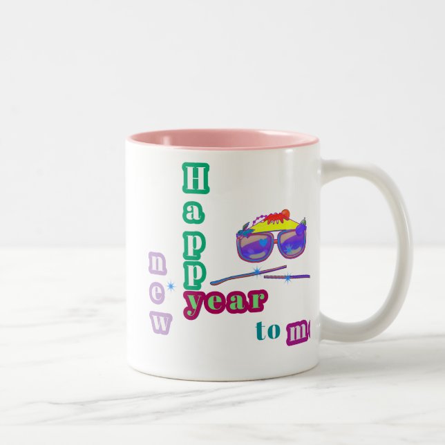 HappyNew Year Cup Zweifarbige Tasse (Rechts)