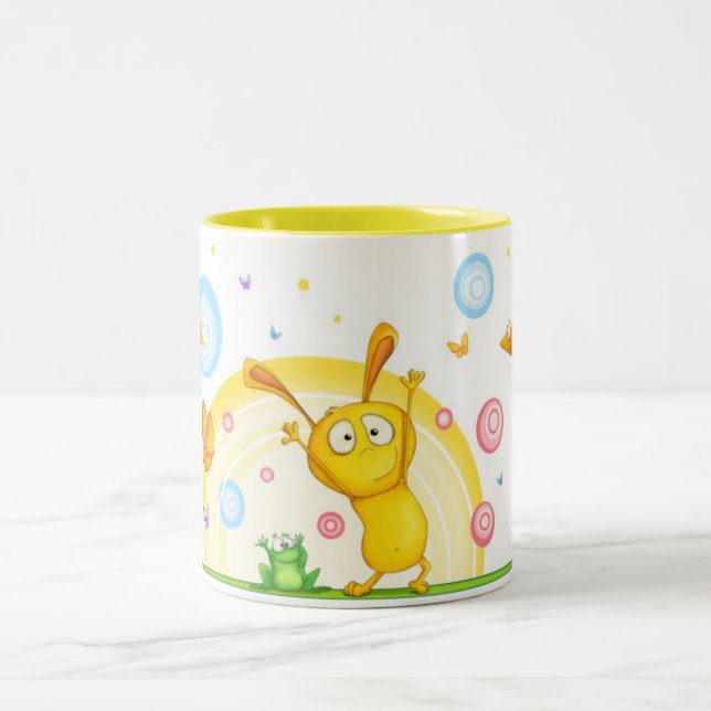 HappyOrangeMug Zweifarbige Tasse (Mittel)