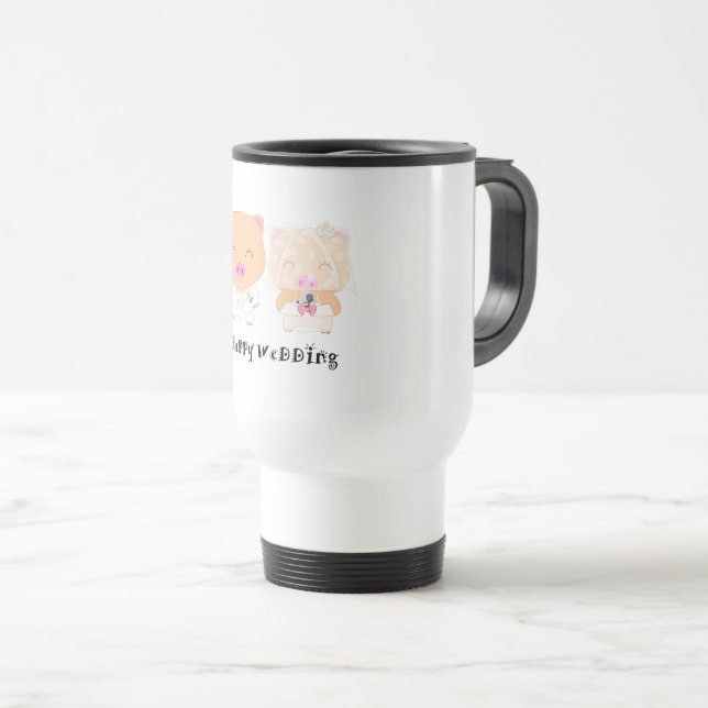 HappyWedding Reisebecher (VorderseiteRechts)