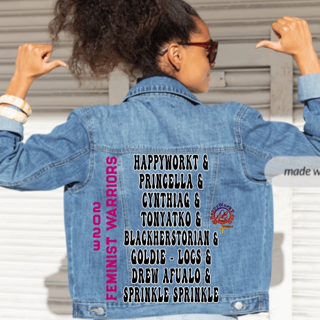 HappyWorkT 2023 FEMINIST WARRIOR QUEENS RETRO Jeansjacke (Von Creator hochgeladen)