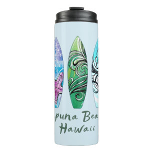 Hapuna Beach Hawaii Surfboards Thermosbecher