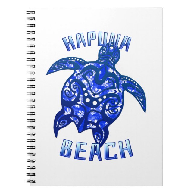 Hapuna Beach Hawaii Vacation Tribal Turtle Notizblock (Vorderseite)