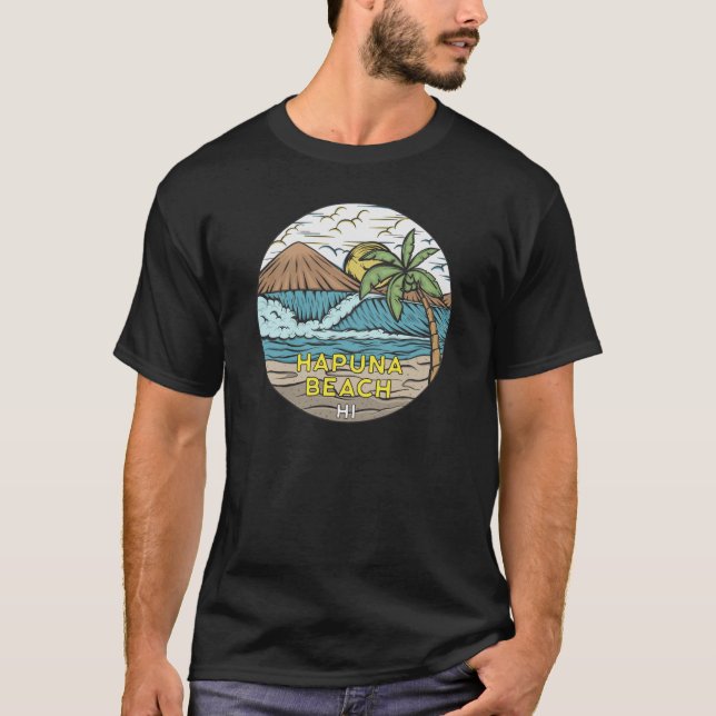 Hapuna Beach Hawaii Vintag T-Shirt (Vorderseite)