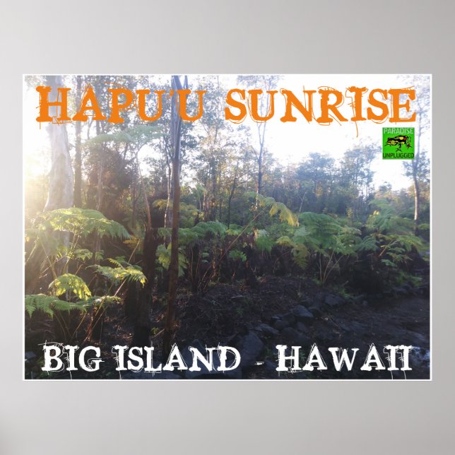 HAPU'U SUNRISE BIG ISLAND HAWAII POSTER (Vorne)