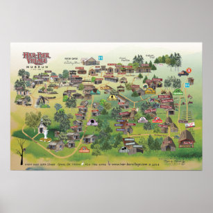 Har-Ber Village Museum Map Poster