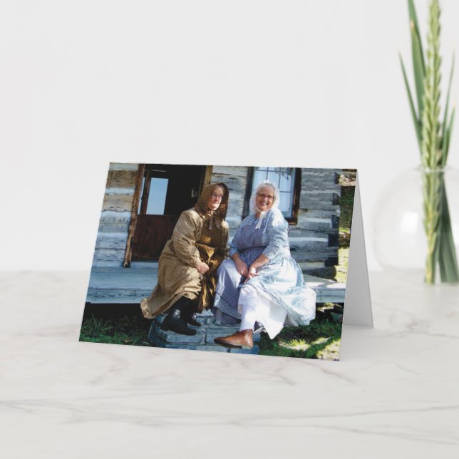 Har-Ber Village Pioneer Frauen Grußkarte 15c Karte (Vorderseite)