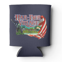 Har-Ber Village und Flagge Can Cooler