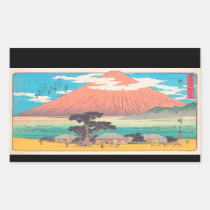 Hara, vom Reihe dreiundfünfzig Stationen hokaido Rechteckiger Aufkleber