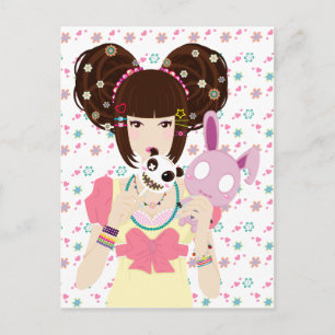 Harajuku Girl Yuriko - Hintergrund Postkarte