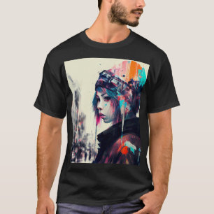 Harajuku Japan Modern Girl Art T-Shirt