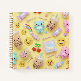 Harajuku Kawaii Style: Emojis und Teddy Bears von Notizbuch