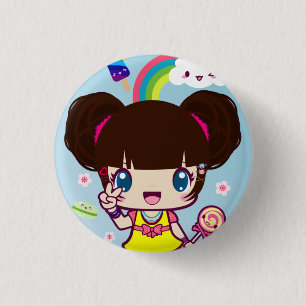 Harajuku Mädchen Yuriko Button