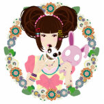 Harajuku Mädchen Yuriko eingefaßt Fotoskulptur Schlüsselanhänger<br><div class="desc">Dekorum Harajuku Mädchen Yuriko-Skulptur-Schlüsselanhänger mit einer runden Grenze der Vintagen Blumen.</div>