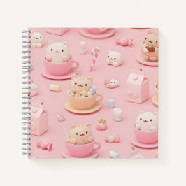 Harajuku Style: Kittens in Cups von Natasha Us Notizbuch